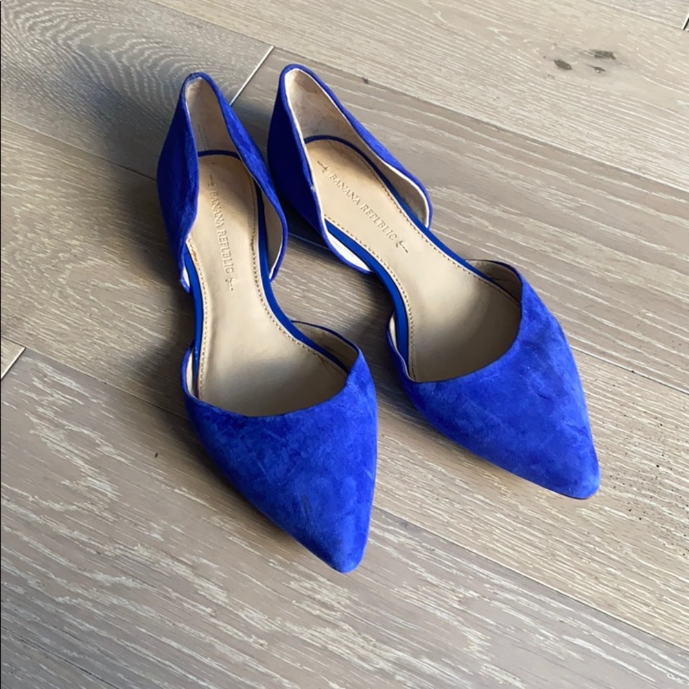 Banana Republic Blue Suede Flats